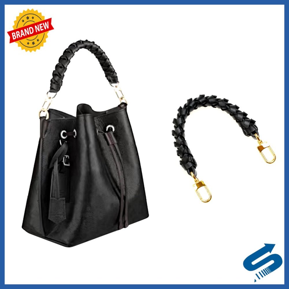 Braided Top Handle Strap Elegant Replacement for Hobo Bucket Bags Short Chic